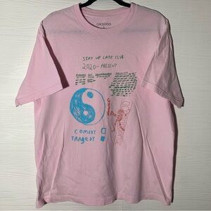 💚 GX1000 streetwear Stay Up Late Club Tee L Yin Yang Skeleton Comedy Tragedy